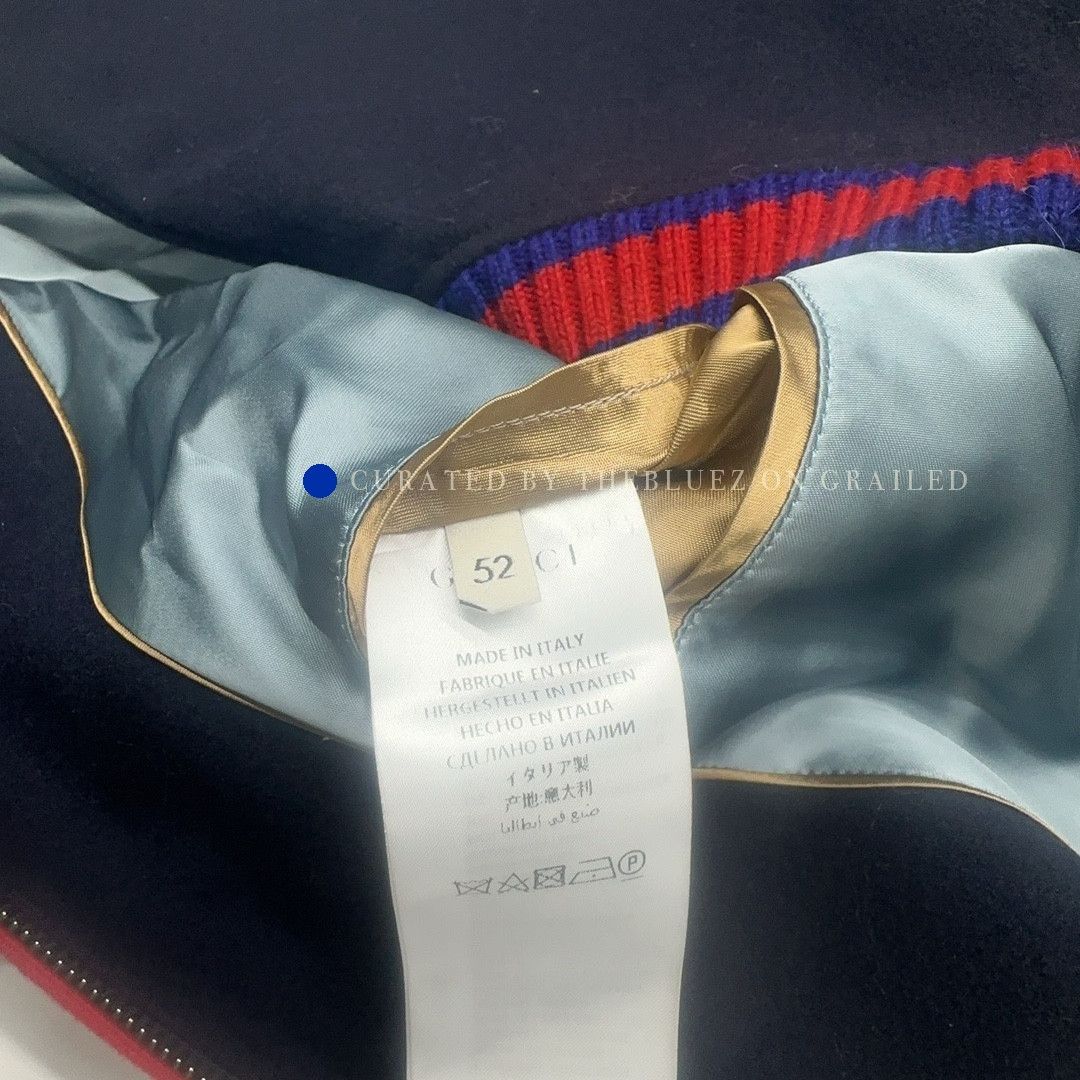Gucci Stylish Blue Bomber Jacket in Size L Size US L / EU 52-54 / 3 - 4 Thumbnail