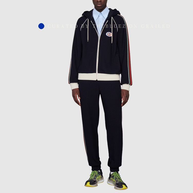 Gucci Stylish Blue Knit Sweatpants with Web Stripe Size US 28 / EU 44 - 9 Thumbnail