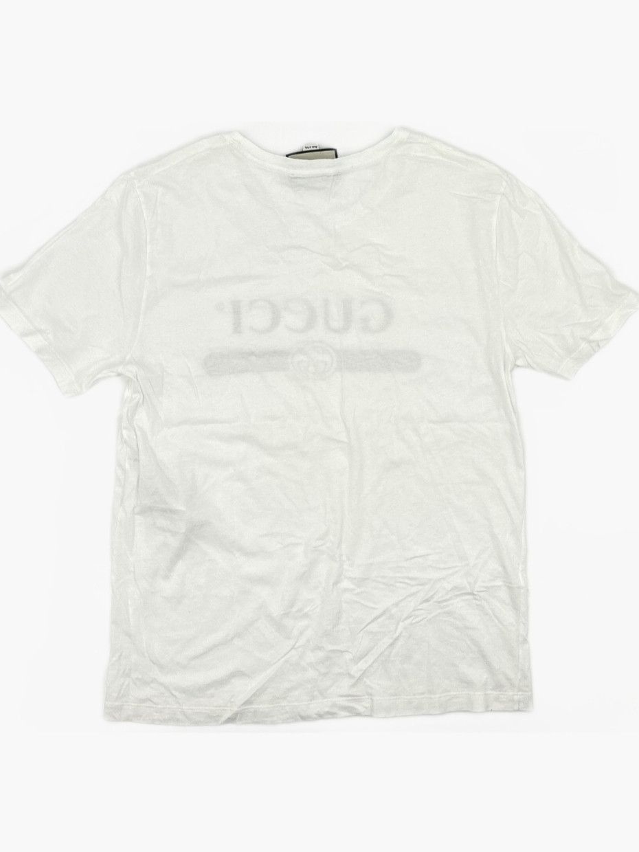 Gucci Logo Web Stripe T-Shirt in White Size US XL / EU 56 / 4 - 2 Thumbnail