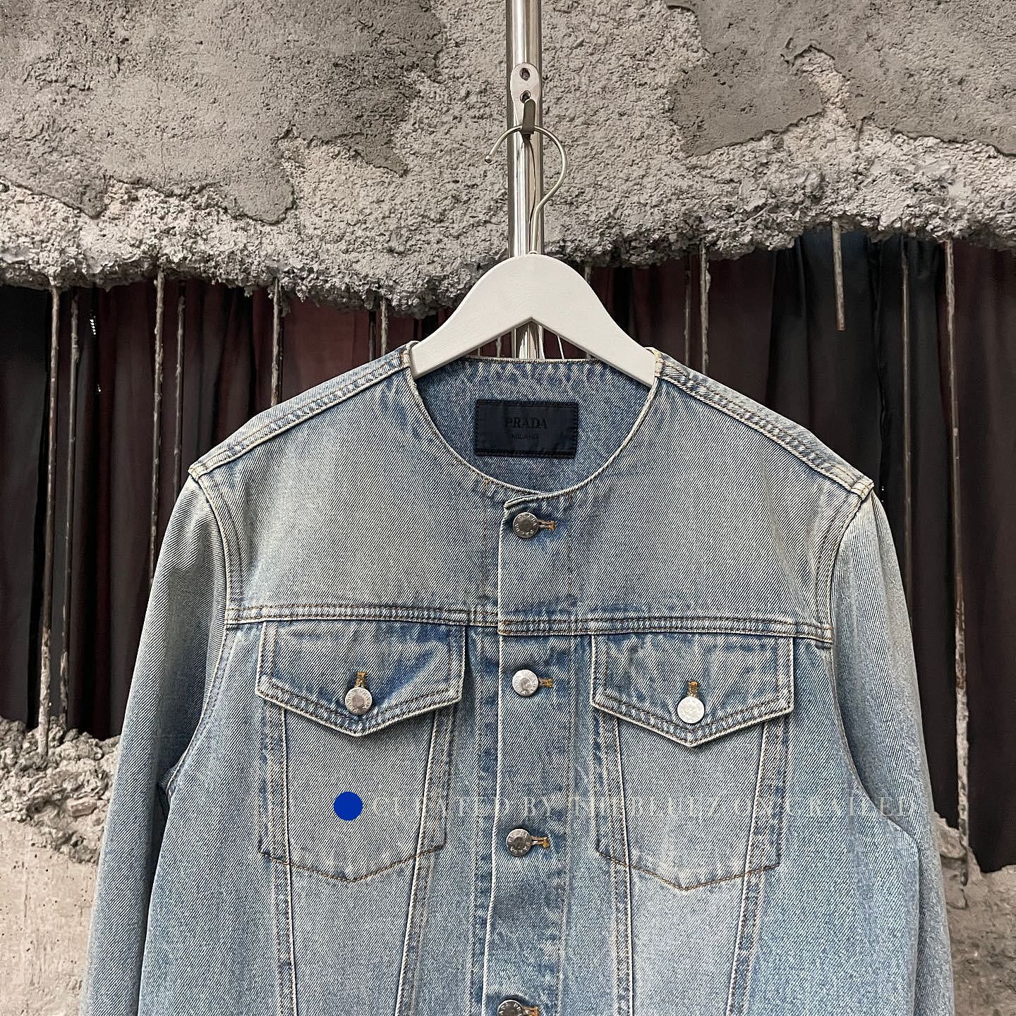 Prada Distressed Blue Denim Jacket, Size M Size US M / EU 48-50 / 2 - 5 Thumbnail