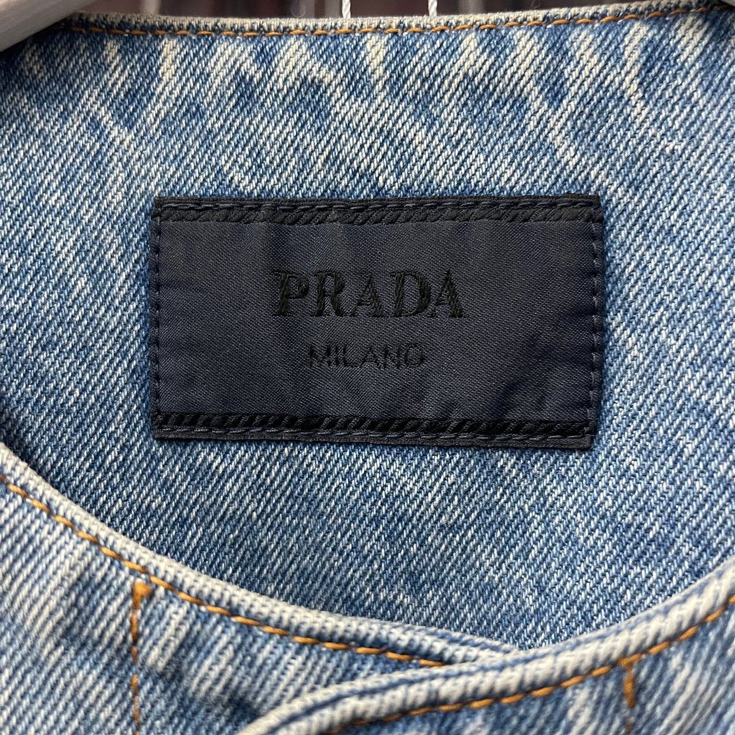 Prada Distressed Blue Denim Jacket, Size M Size US M / EU 48-50 / 2 - 3 Thumbnail