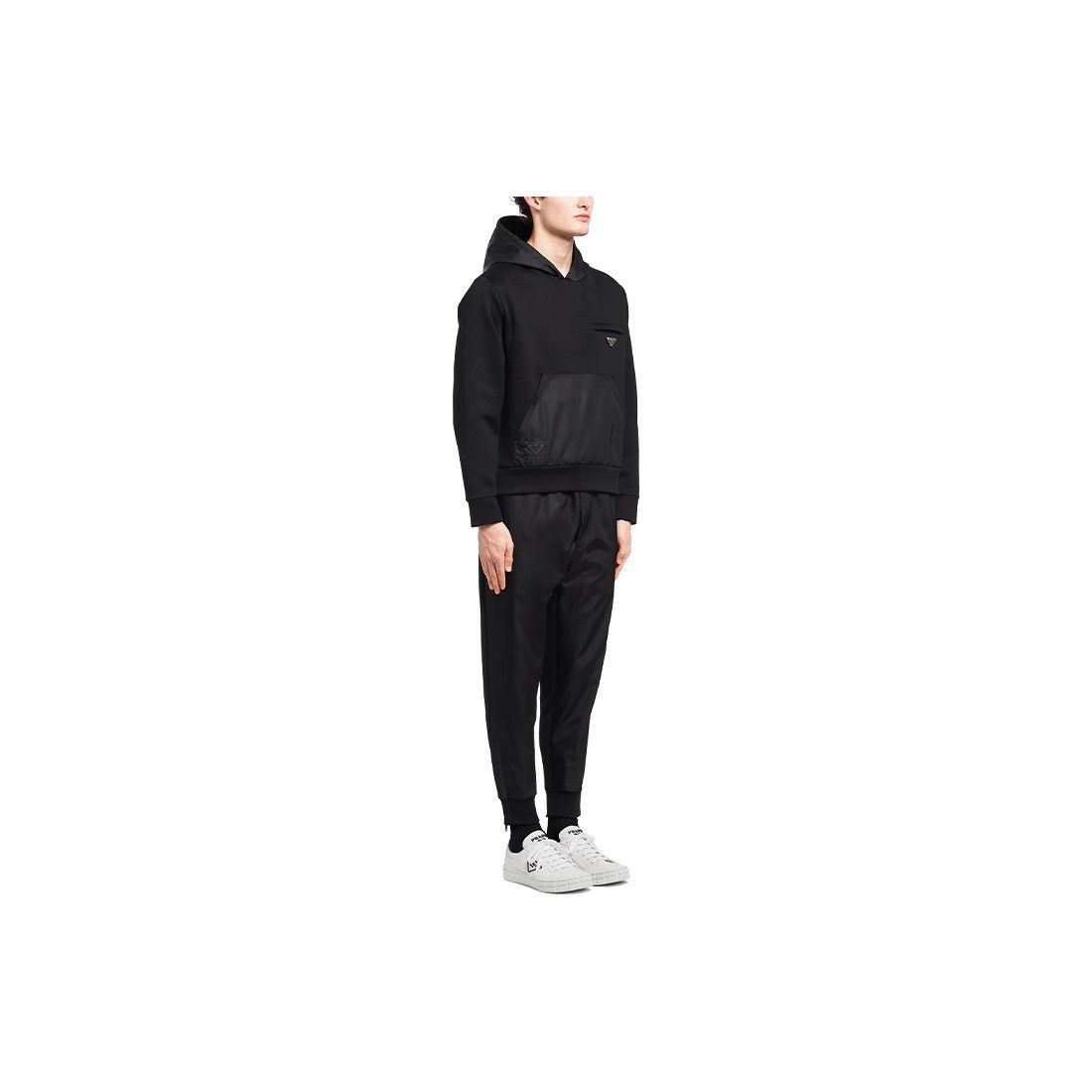 Prada Black Re-Nylon Hoodie in Size L Size US L / EU 52-54 / 3 - 8 Thumbnail