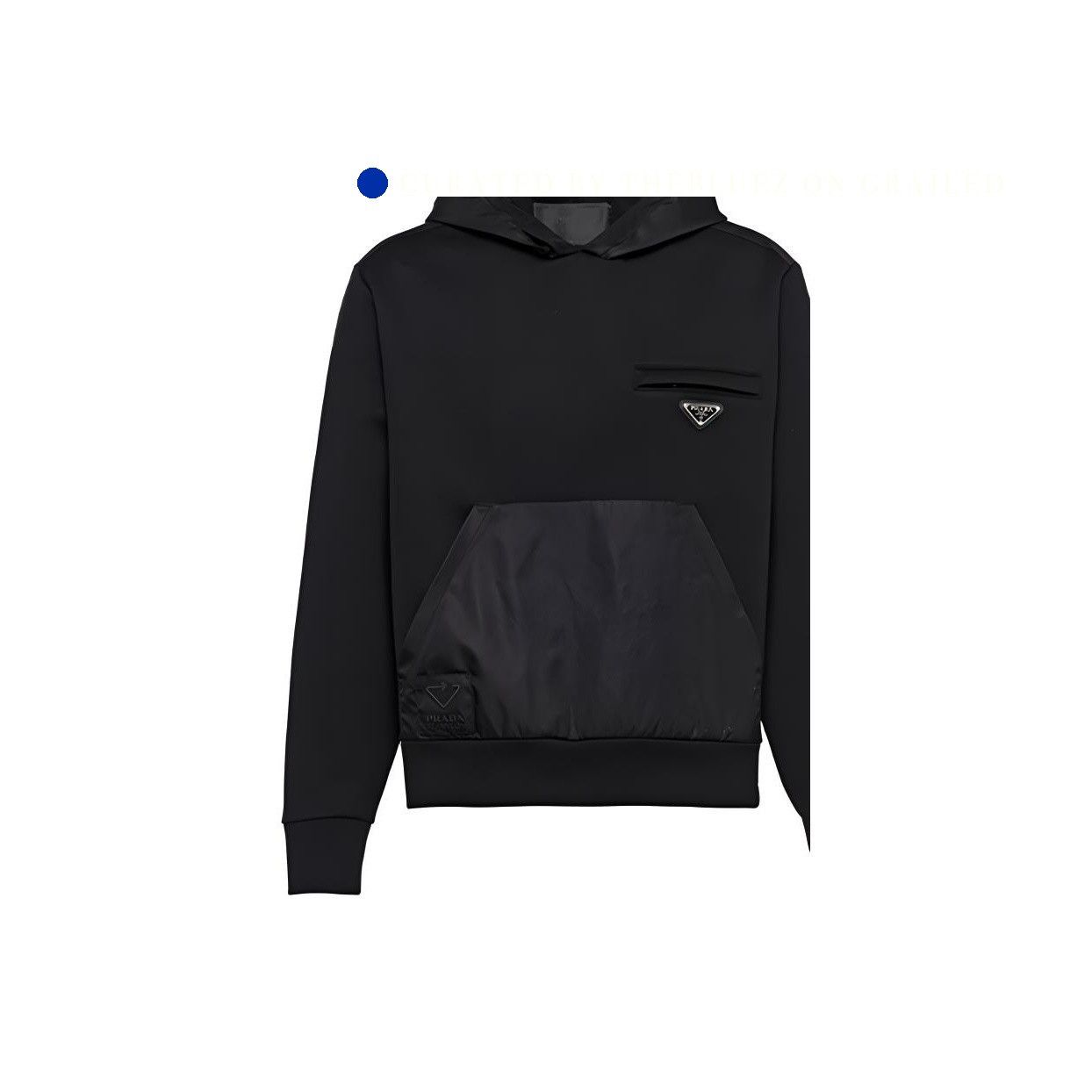 Prada Black Re-Nylon Hoodie in Size L Size US L / EU 52-54 / 3 - 9 Thumbnail