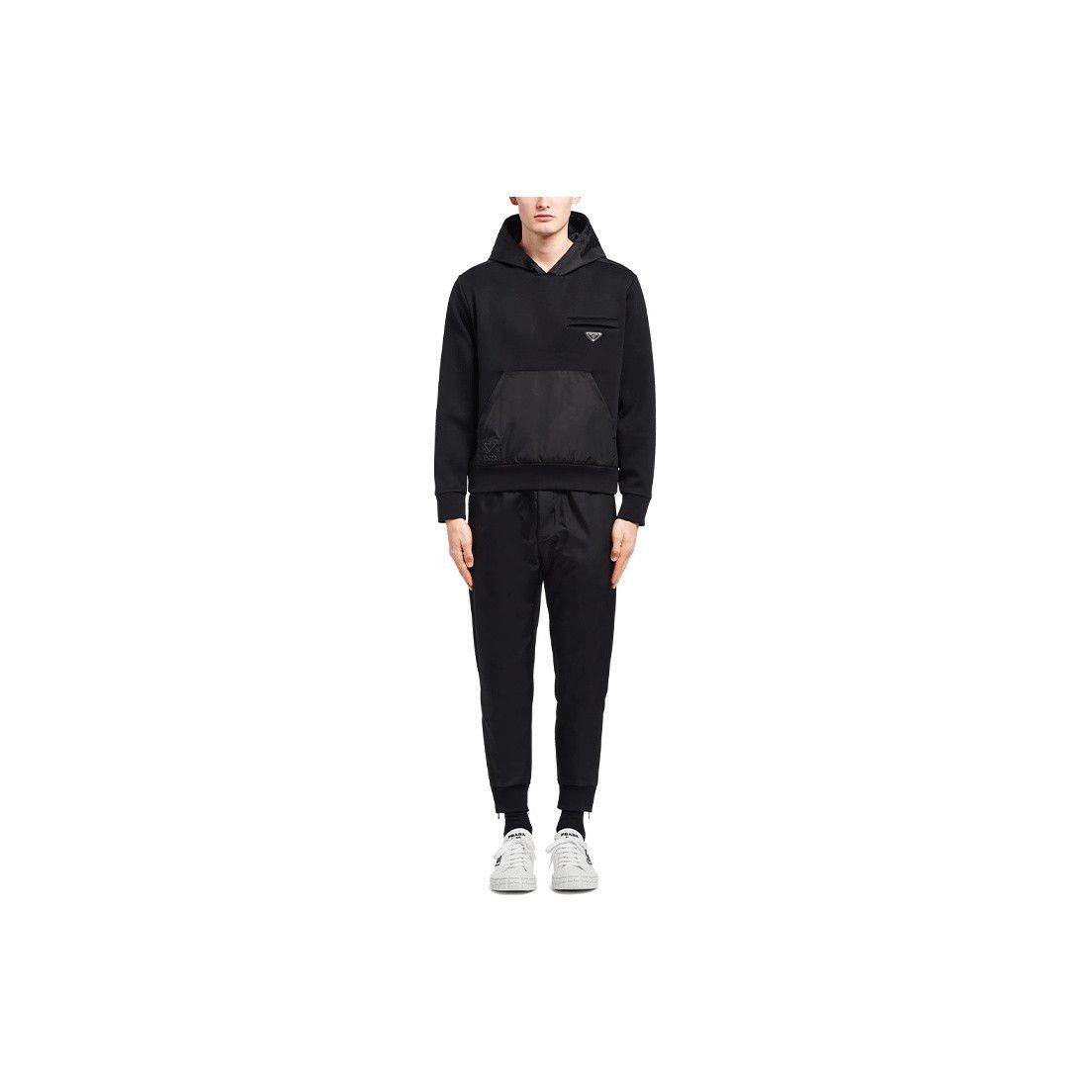 Prada Black Re-Nylon Hoodie in Size L Size US L / EU 52-54 / 3 - 6 Thumbnail