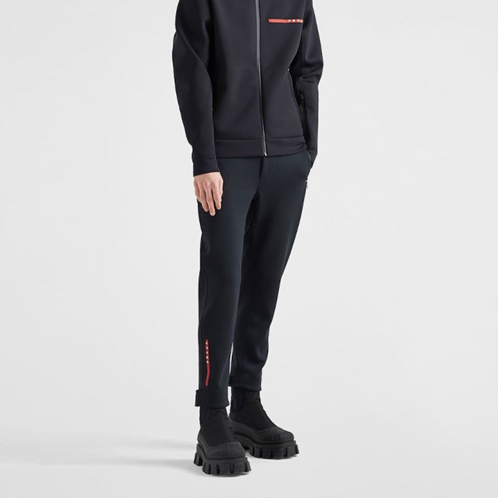 Prada Lightweight Black Logo Jersey Jacket Size US L / EU 52-54 / 3 - 13 Thumbnail