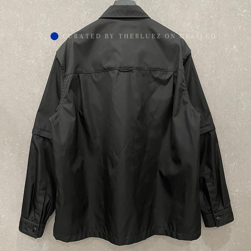 Prada Re-Nylon Utility Pocket Shirt in Black Size US M / EU 48-50 / 2 - 2 Thumbnail