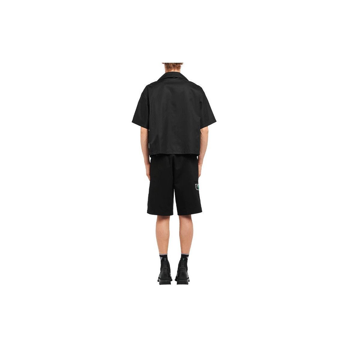 Prada Re-Nylon Logo Shirt in Black Size US M / EU 48-50 / 2 - 6 Thumbnail
