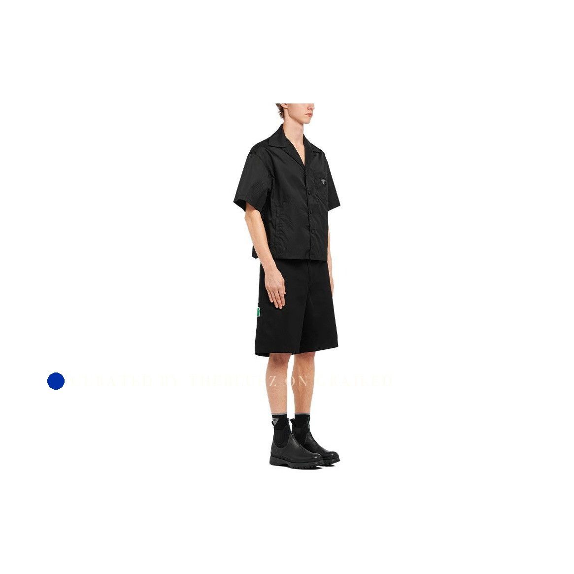 Prada Re-Nylon Logo Shirt in Black Size US M / EU 48-50 / 2 - 7 Thumbnail
