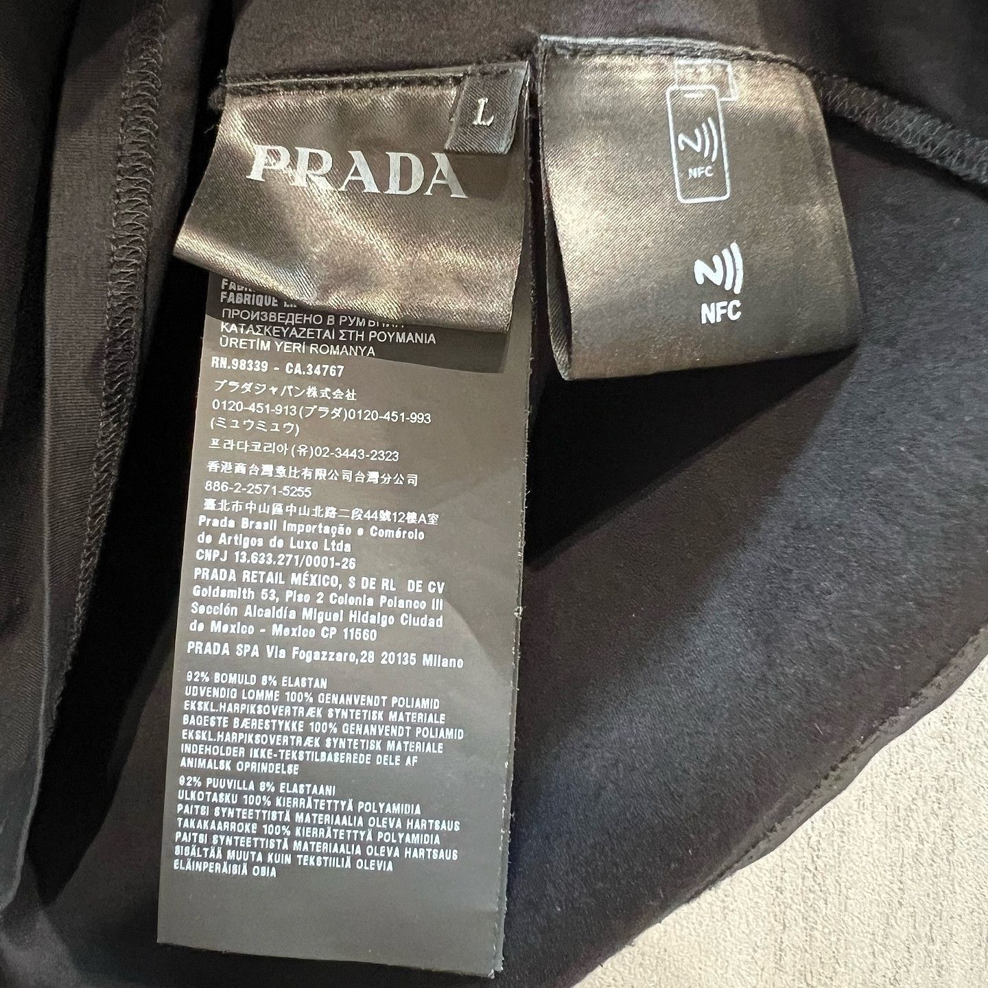 Prada Classic Black Polo With Chest Pocket Size US L / EU 52-54 / 3 - 4 Thumbnail