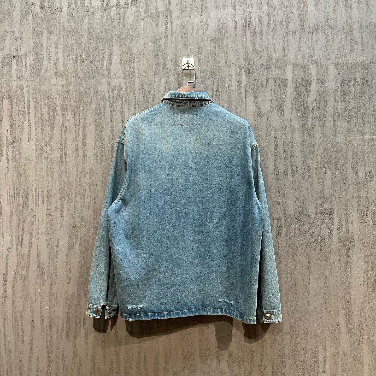 Prada Vintage Denim Jacket with Logo Patch Size US XL / EU 56 / 4 - 2 Thumbnail