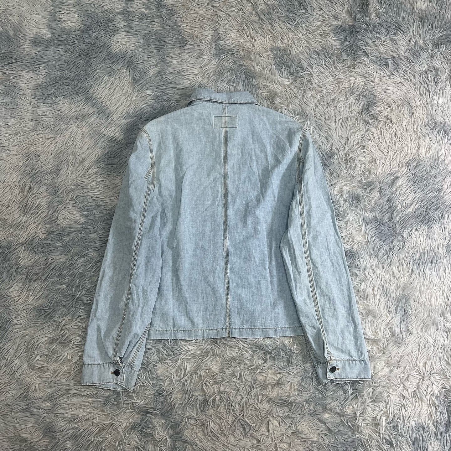 Prada Blue Logo Patch Denim Jacket in XL Size US XL / EU 56 / 4 - 2 Thumbnail