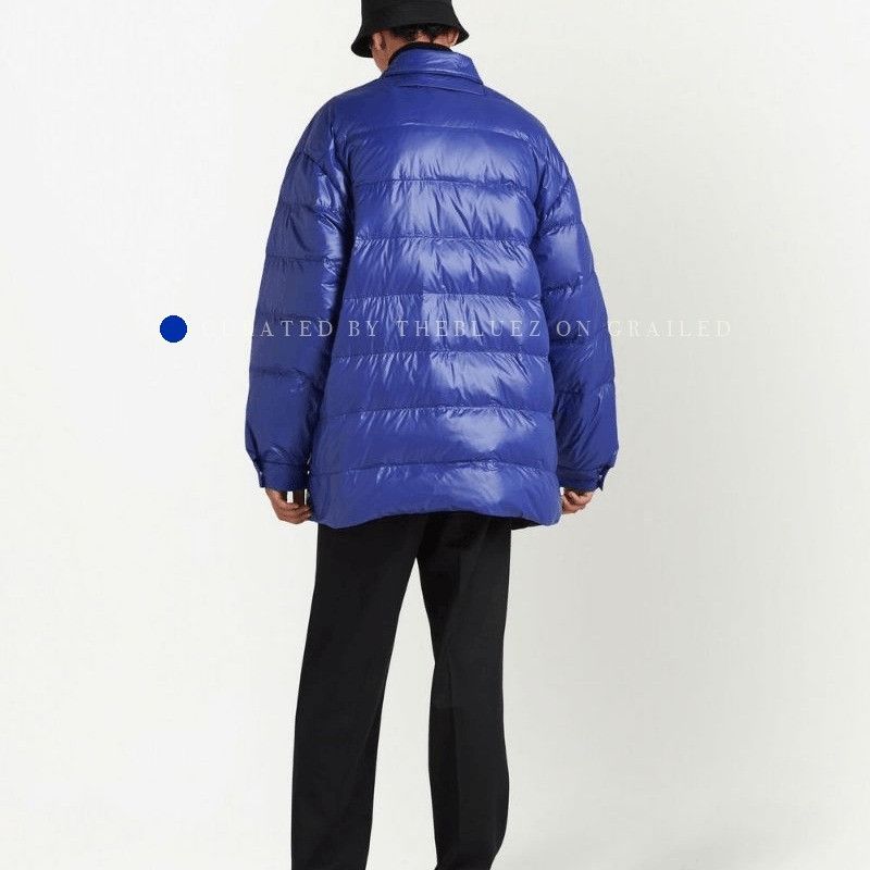 Prada Stylish Blue Puffer Jacket in XL Size US XL / EU 56 / 4 - 9 Thumbnail