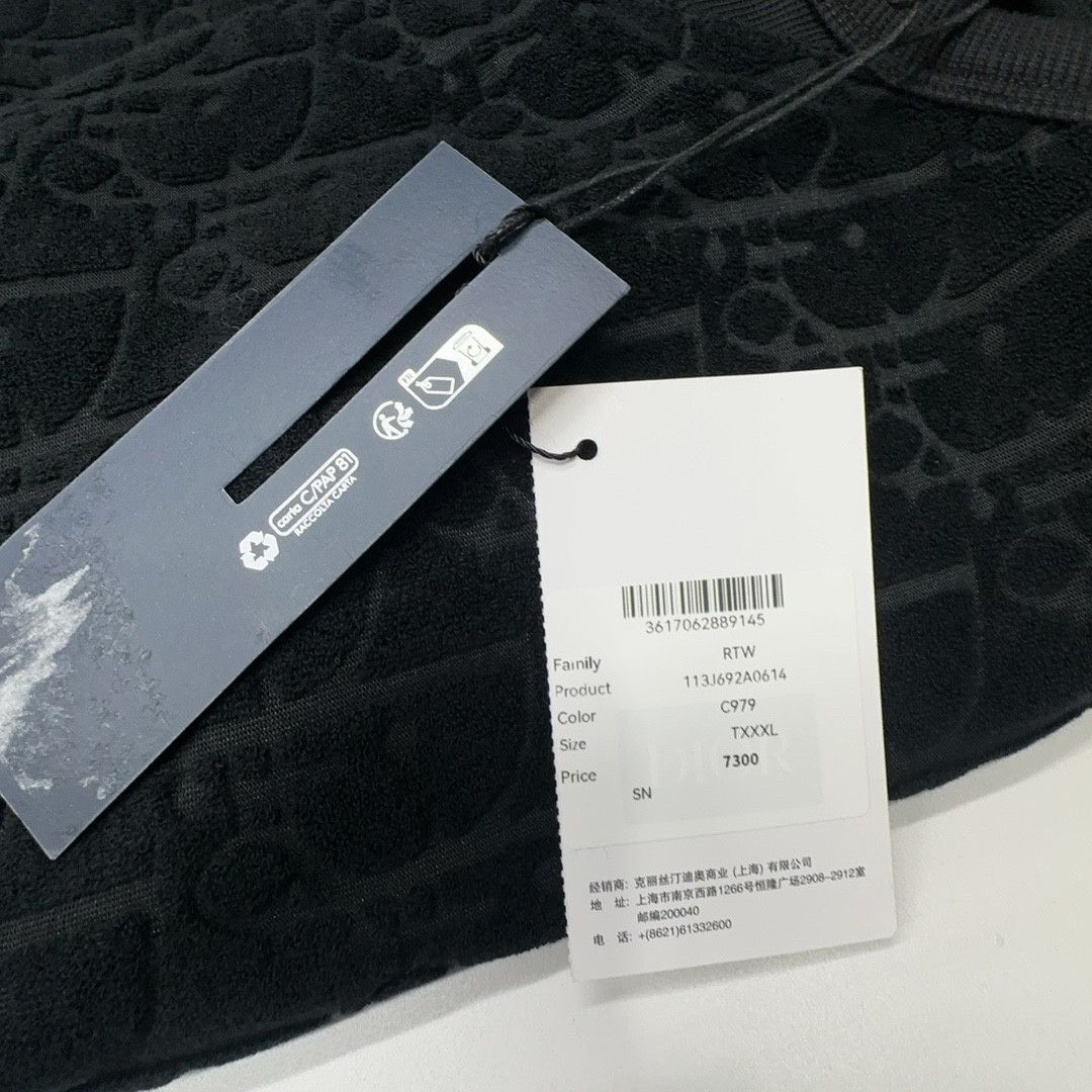 Dior Black Oblique Jacquard T-Shirt Size US XXL / EU 58 / 5 - 3 Thumbnail