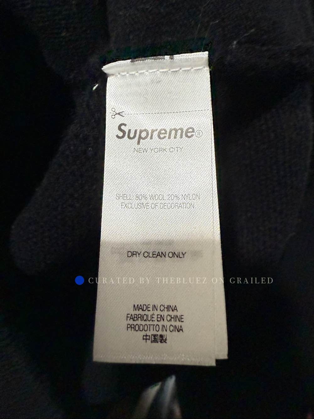 Supreme Embroidered Zip-Up Sweater in Black Size US XXL / EU 58 / 5 - 4 Thumbnail