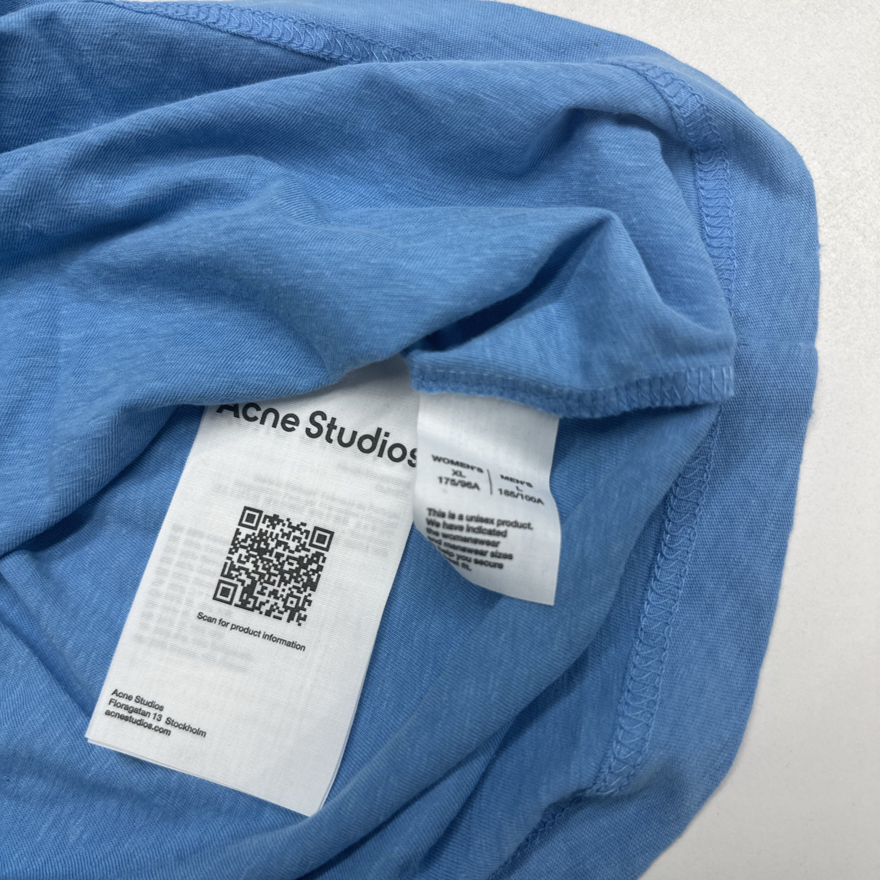 Acne Studios Vintage Logo Long Sleeve Tee in Blue Size US L / EU 52-54 / 3 - 5 Thumbnail