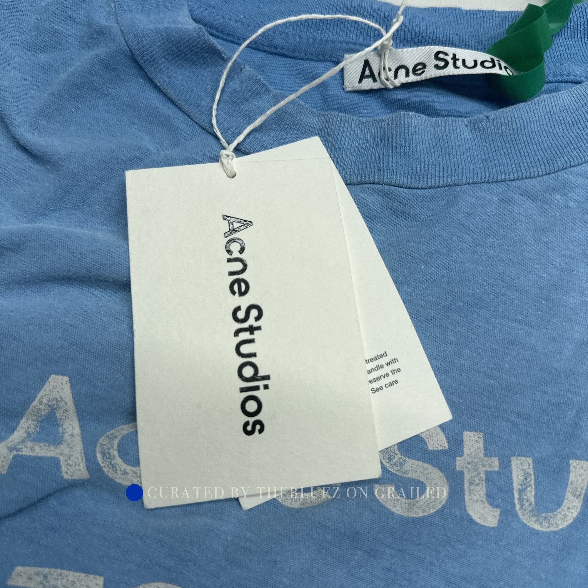 Acne Studios Vintage Logo Long Sleeve Tee in Blue Size US L / EU 52-54 / 3 - 4 Thumbnail