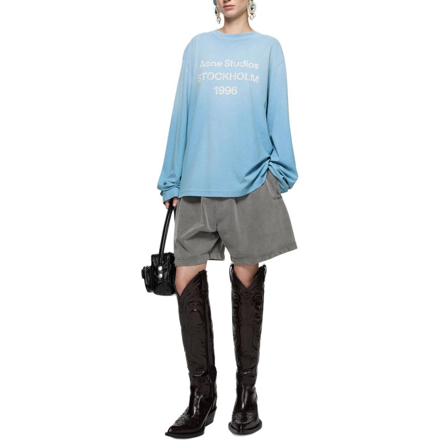 Acne Studios Vintage Logo Long Sleeve Tee in Blue Size US L / EU 52-54 / 3 - 11 Thumbnail