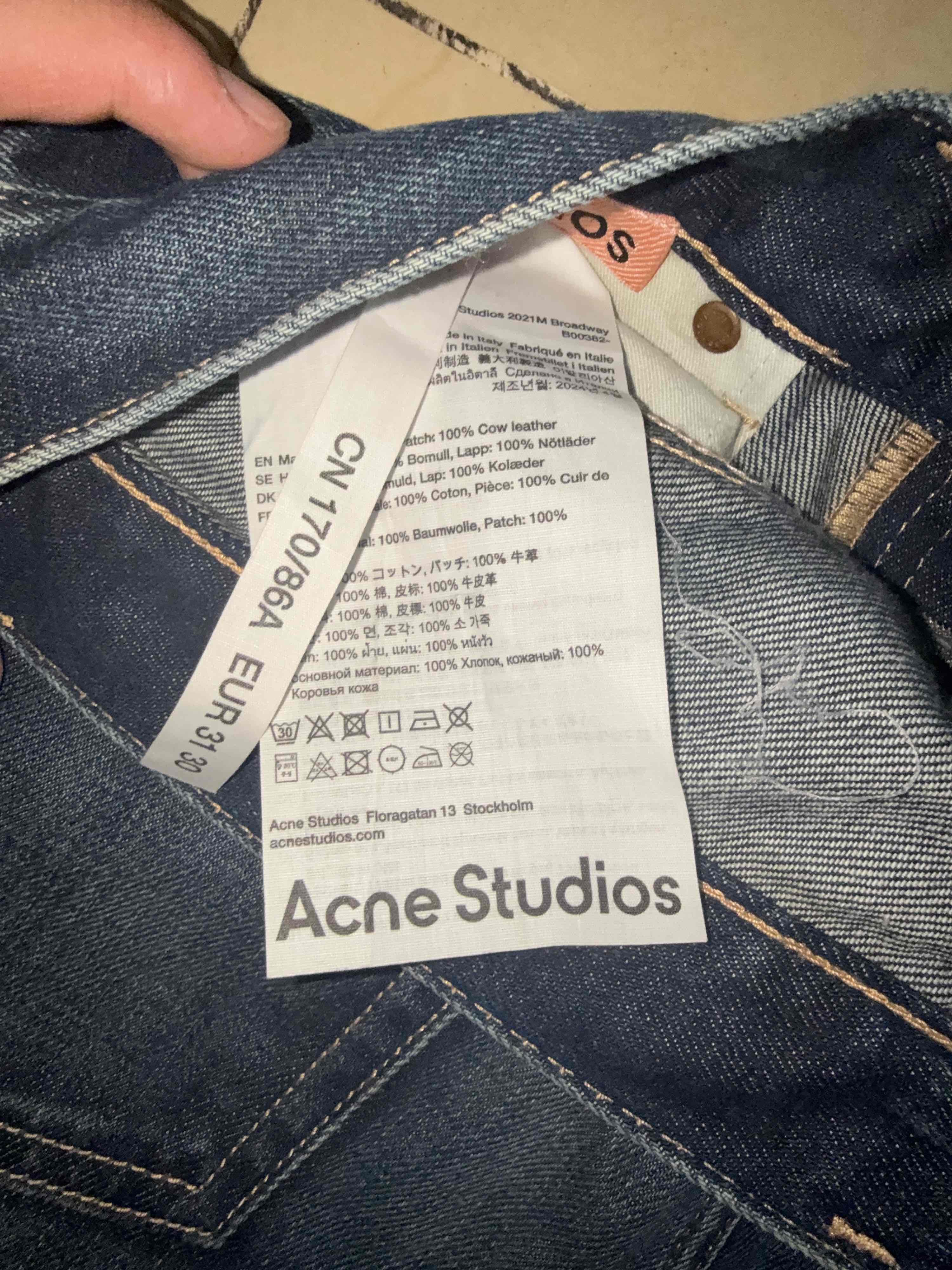 Acne Studios Classic Blue Denim Jeans in Size 30 Size US 30 / EU 46 - 4 Thumbnail