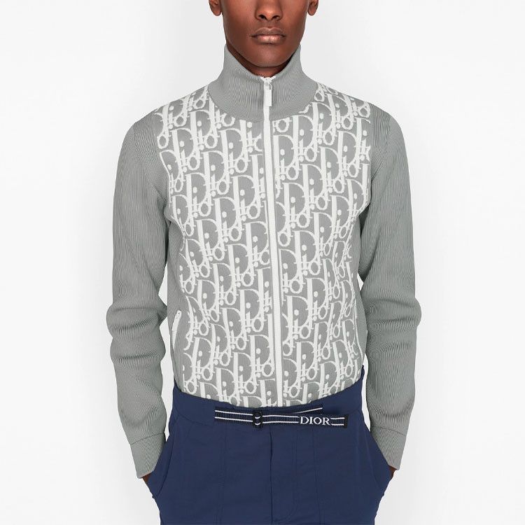 Dior Gray Zip-Up Jacket in Size XL Size US XL / EU 56 / 4 - 6 Thumbnail