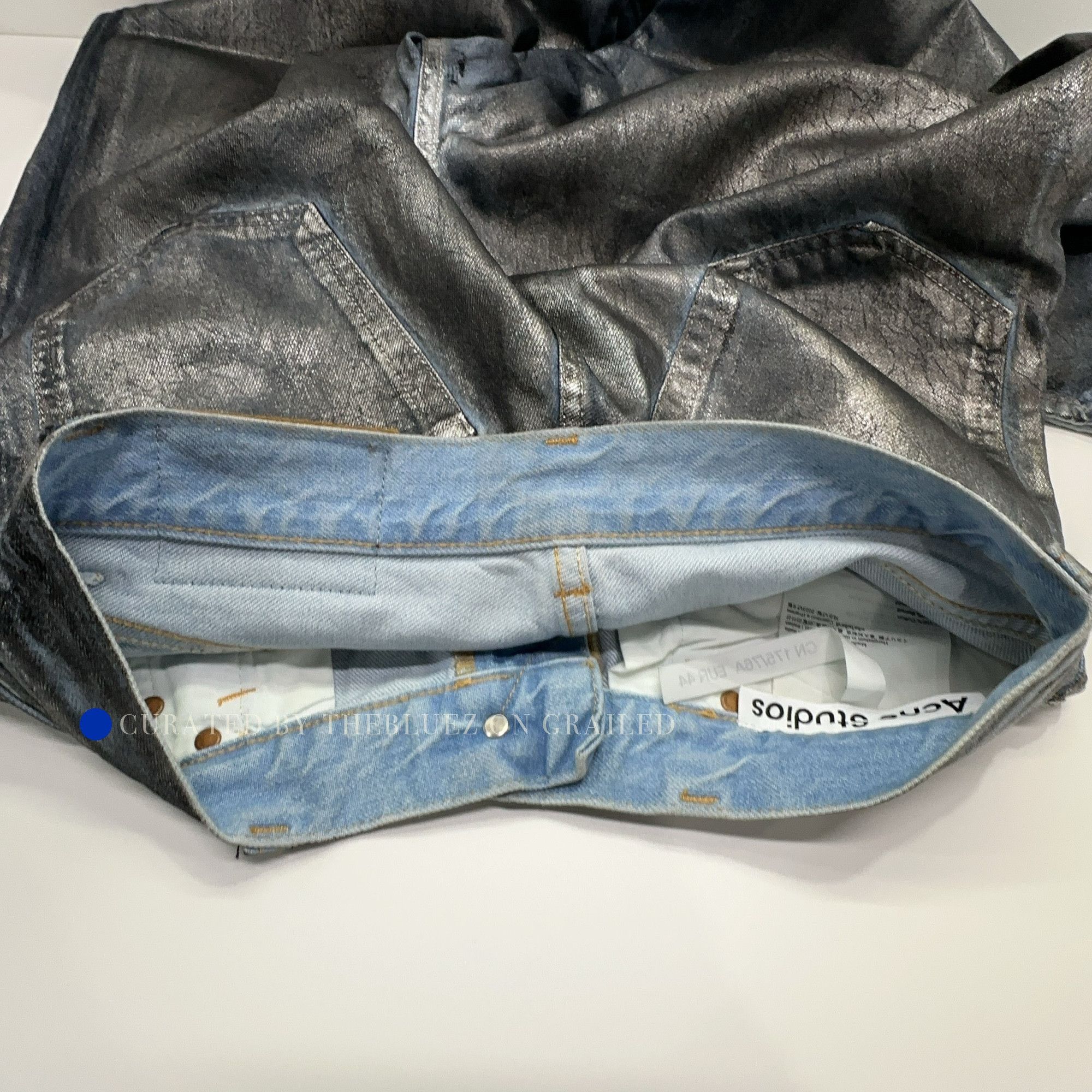 Acne Studios Metallic Coated Jeans in Silver Size US 28 / EU 44 - 5 Thumbnail