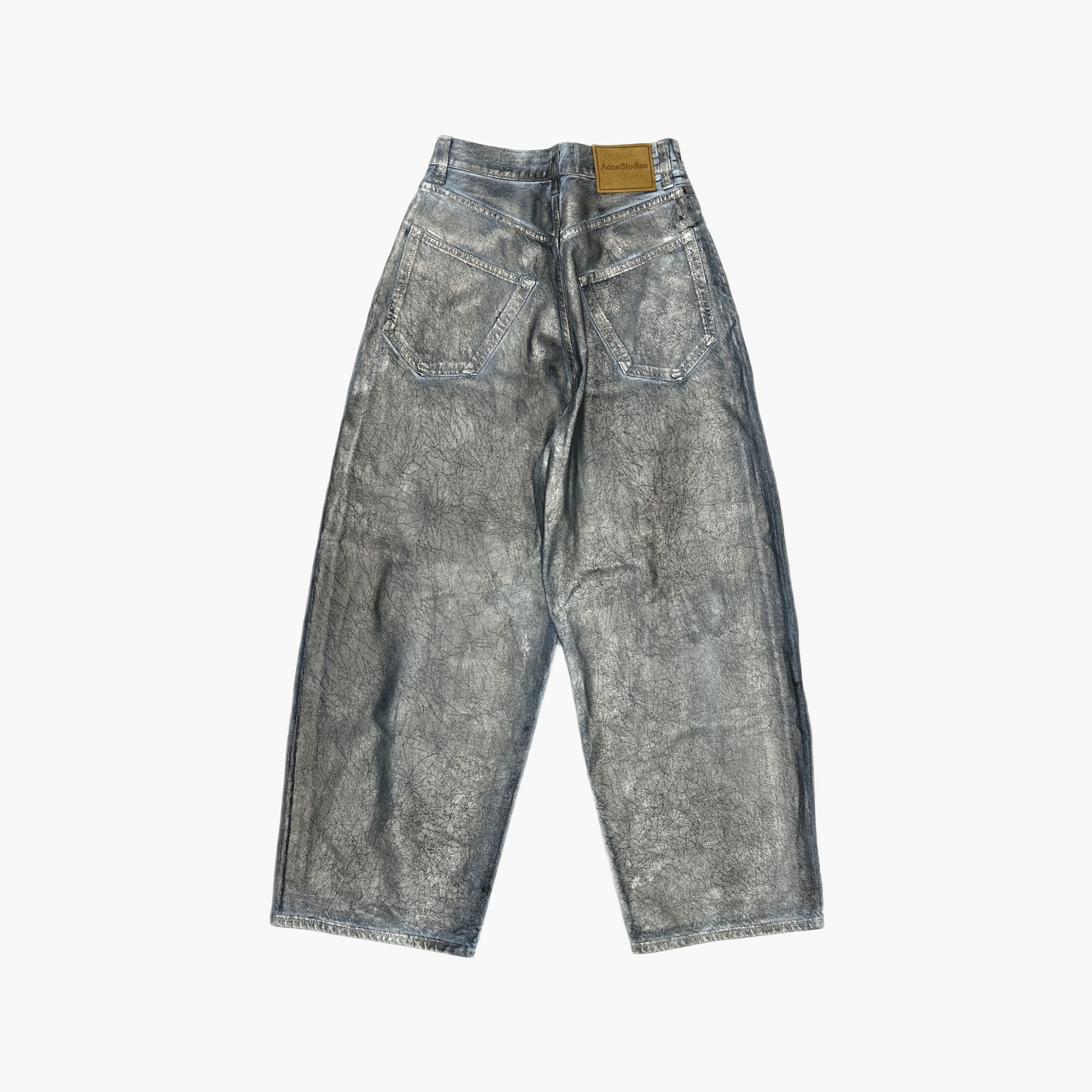 Acne Studios Metallic Coated Jeans in Silver Size US 28 / EU 44 - 2 Thumbnail
