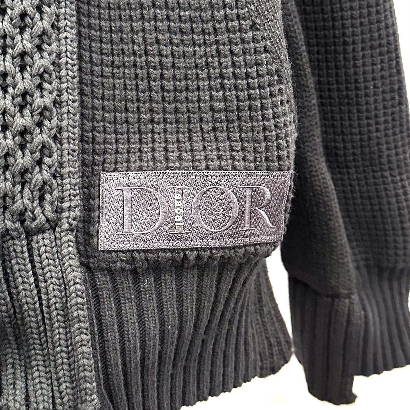 Dior Cozy Zip Knit Sweater in Black Size US XL / EU 56 / 4 - 6 Thumbnail
