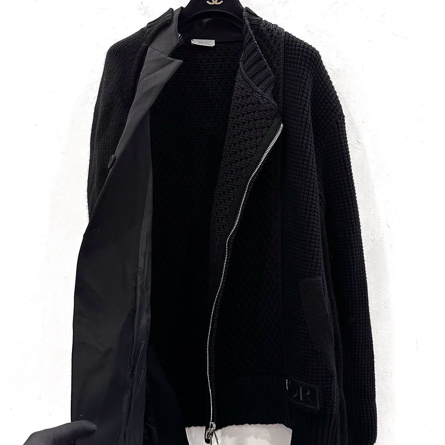 Dior Cozy Zip Knit Sweater in Black Size US XL / EU 56 / 4 - 5 Thumbnail