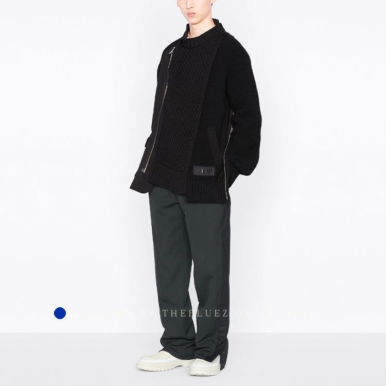 Dior Cozy Zip Knit Sweater in Black Size US XL / EU 56 / 4 - 10 Thumbnail