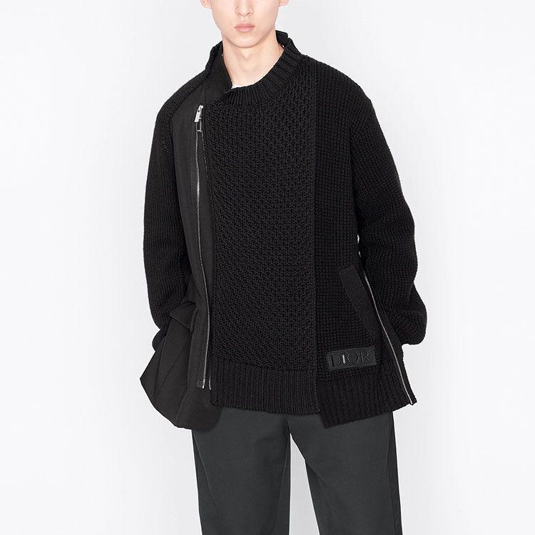 Dior Cozy Zip Knit Sweater in Black Size US XL / EU 56 / 4 - 13 Thumbnail
