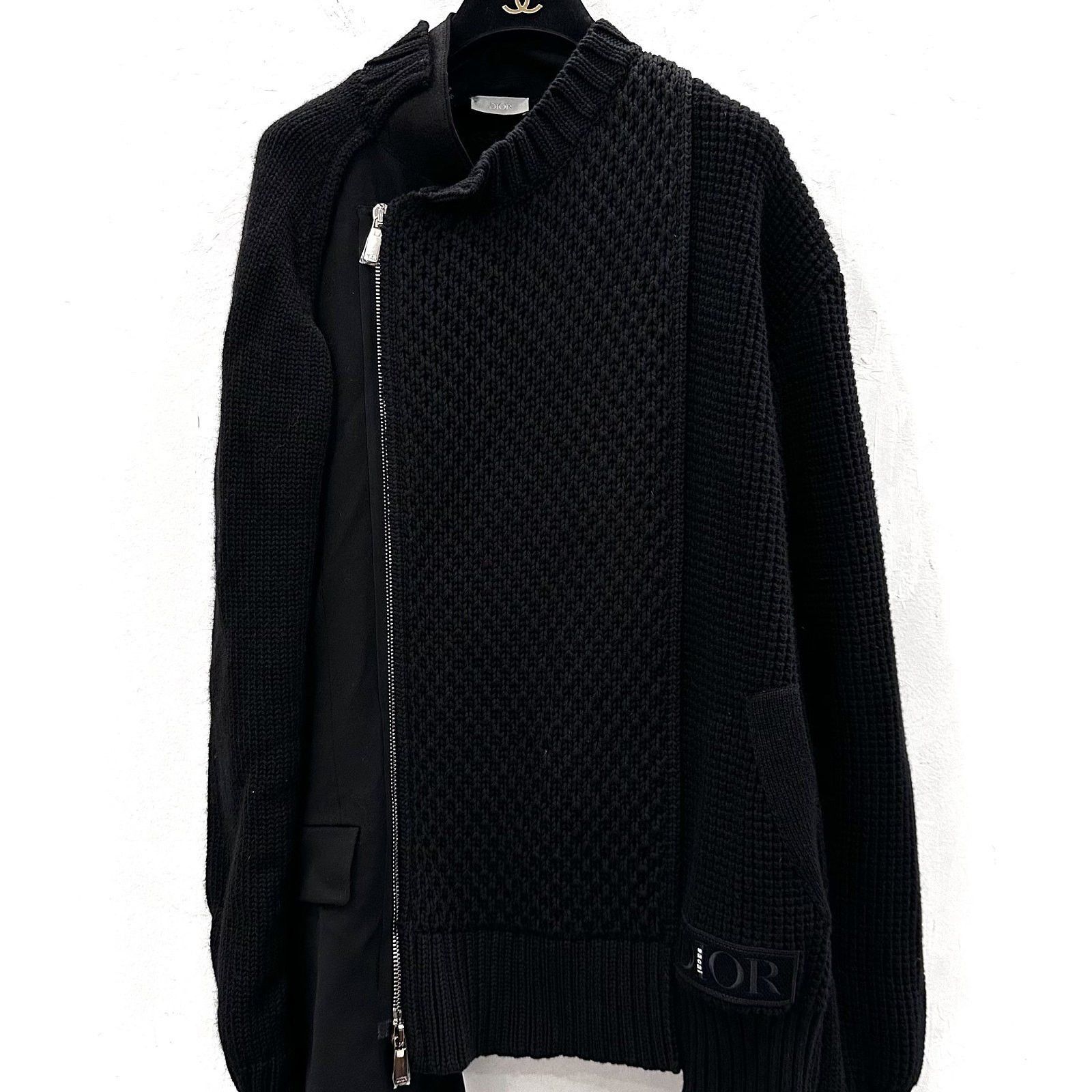 Dior Cozy Zip Knit Sweater in Black Size US XL / EU 56 / 4 - 8 Thumbnail