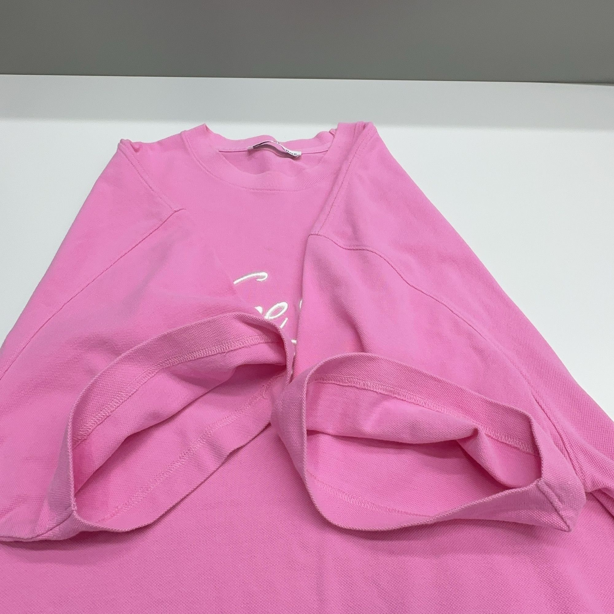 Acne Studios Embroidered Logo T-Shirt in Pink Size US XXL / EU 58 / 5 - 10 Thumbnail