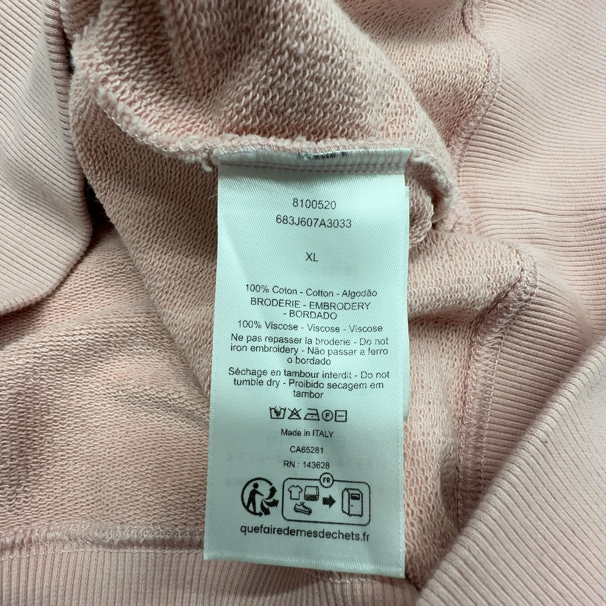 Dior Embroidered Pink Hoodie Size US L / EU 52-54 / 3 - 3 Thumbnail