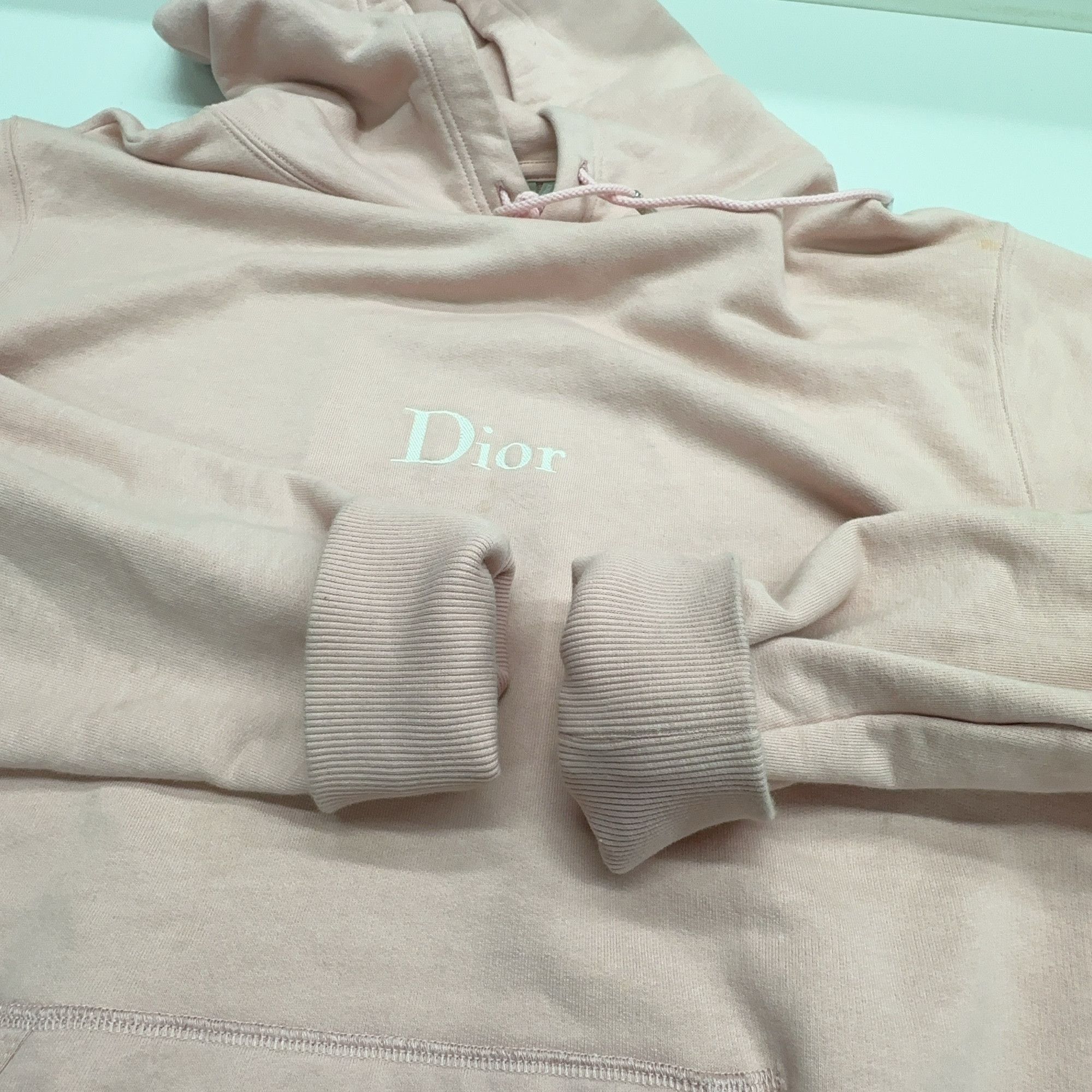 Dior Embroidered Pink Hoodie Size US L / EU 52-54 / 3 - 14 Thumbnail