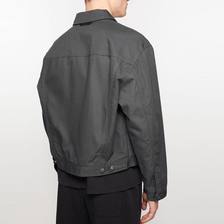 Acne Studios Face Patch Cotton Jacket in Gray Size US L / EU 52-54 / 3 - 4 Thumbnail