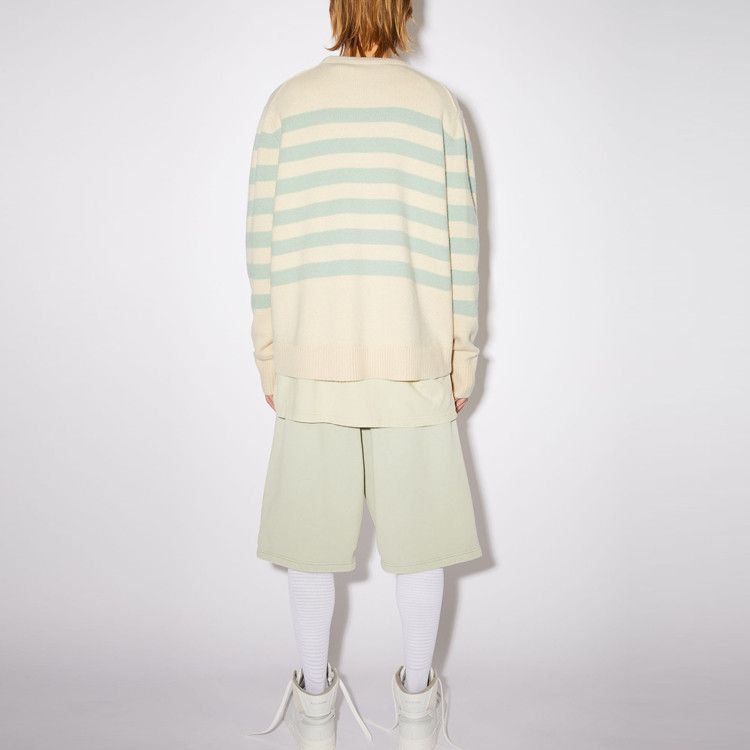 Acne Studios Striped Logo Patch Sweater in Beige Size US XS / EU 42 / 0 - 10 Thumbnail