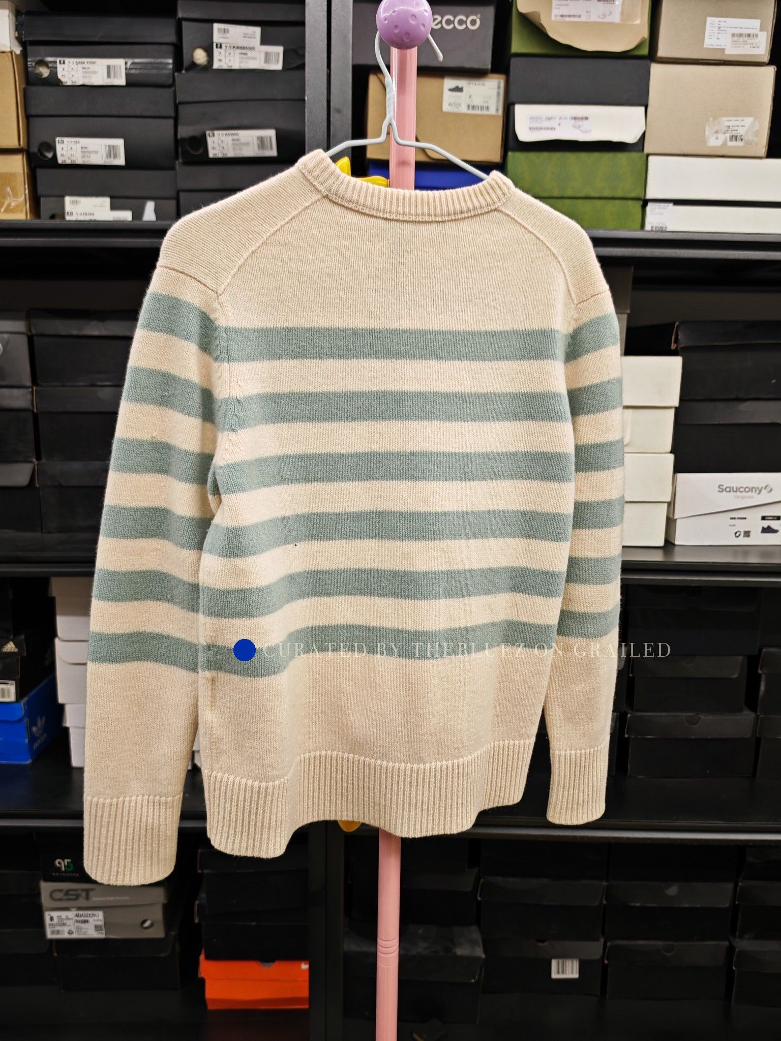 Acne Studios Striped Logo Patch Sweater in Beige Size US XS / EU 42 / 0 - 2 Thumbnail