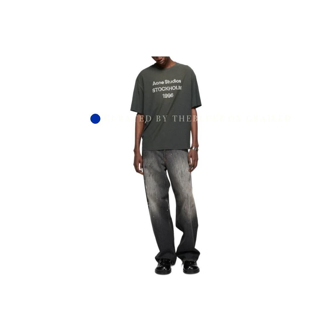 Acne Studios Stockholm 1996 Logo T-Shirt in Black Size US M / EU 48-50 / 2 - 6 Thumbnail