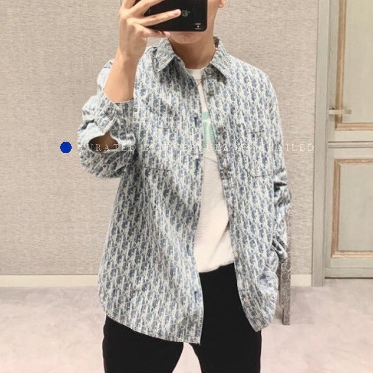 Dior Stylish Denim Button Up Shirt in Blue Size US XXS / EU 40 - 8 Thumbnail