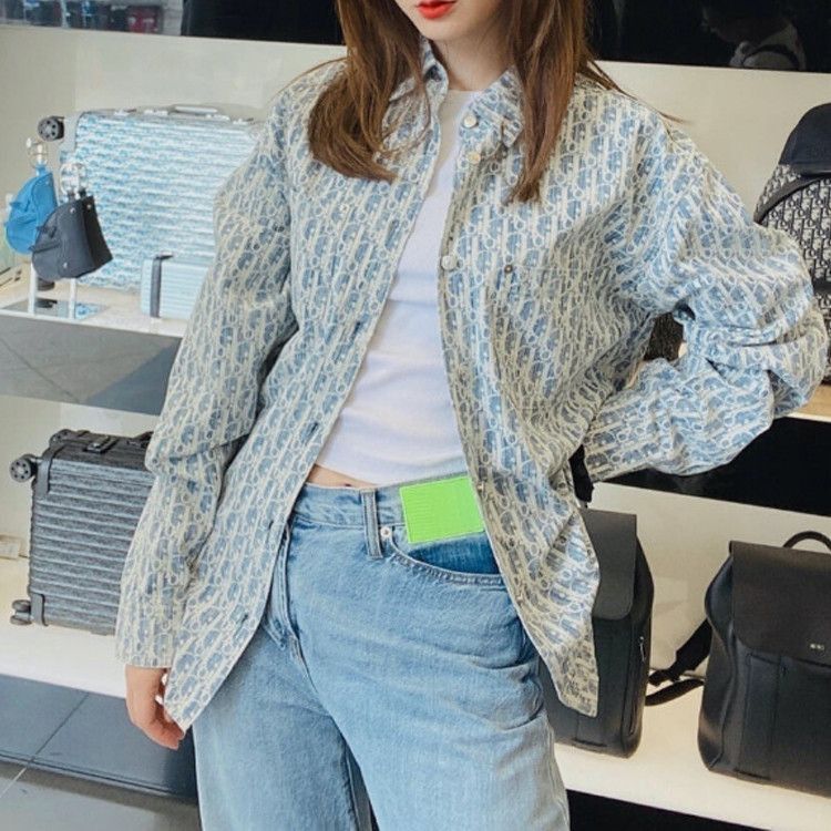 Dior Stylish Denim Button Up Shirt in Blue Size US XXS / EU 40 - 6 Thumbnail