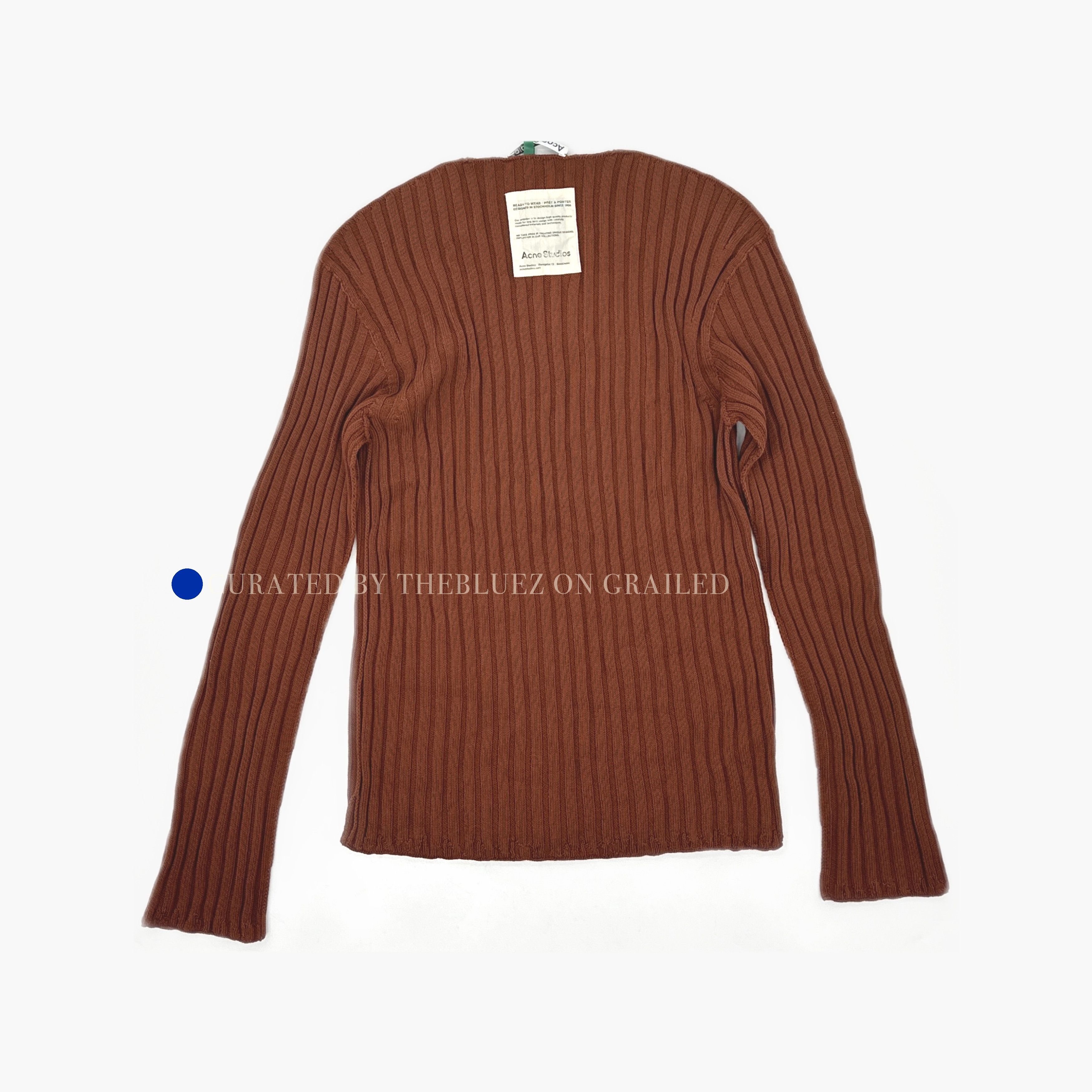Acne Studios Ribbed Crewneck Sweater in Brown Size US M / EU 48-50 / 2 - 2 Thumbnail
