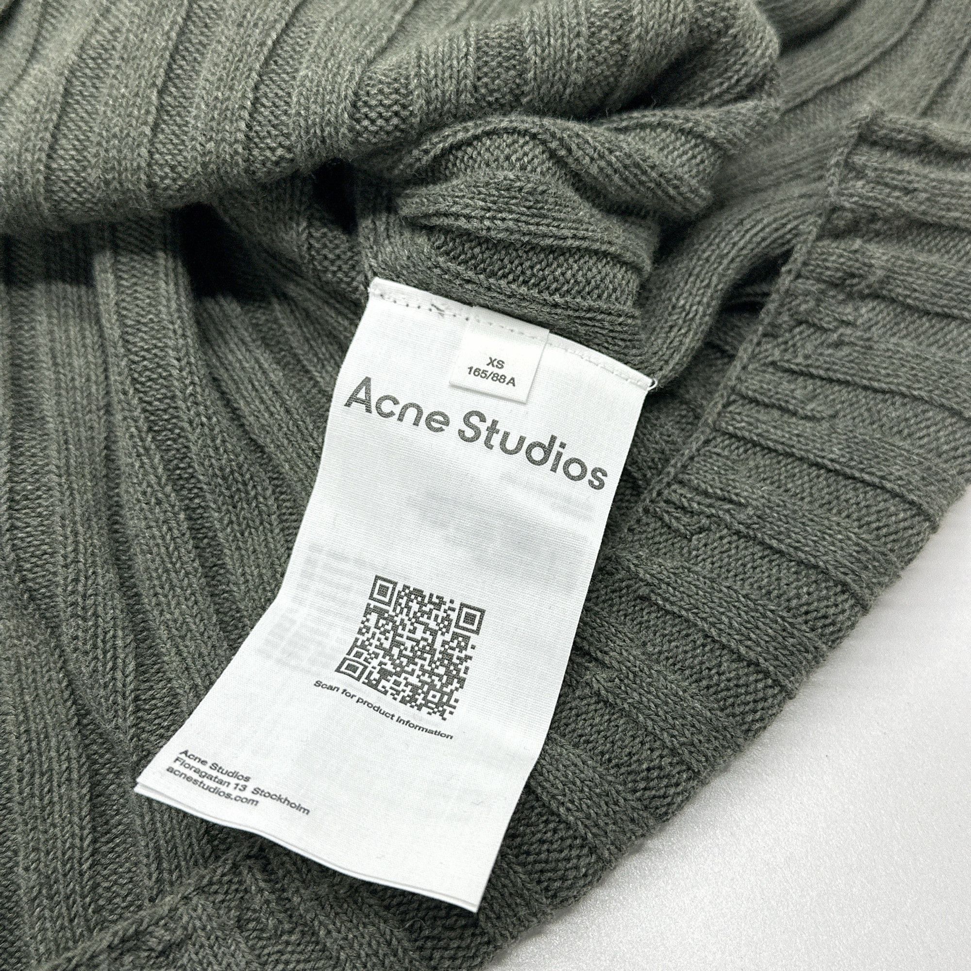 Acne Studios Ribbed Green Knit Sweater in XS Size US XS / EU 42 / 0 - 3 Thumbnail