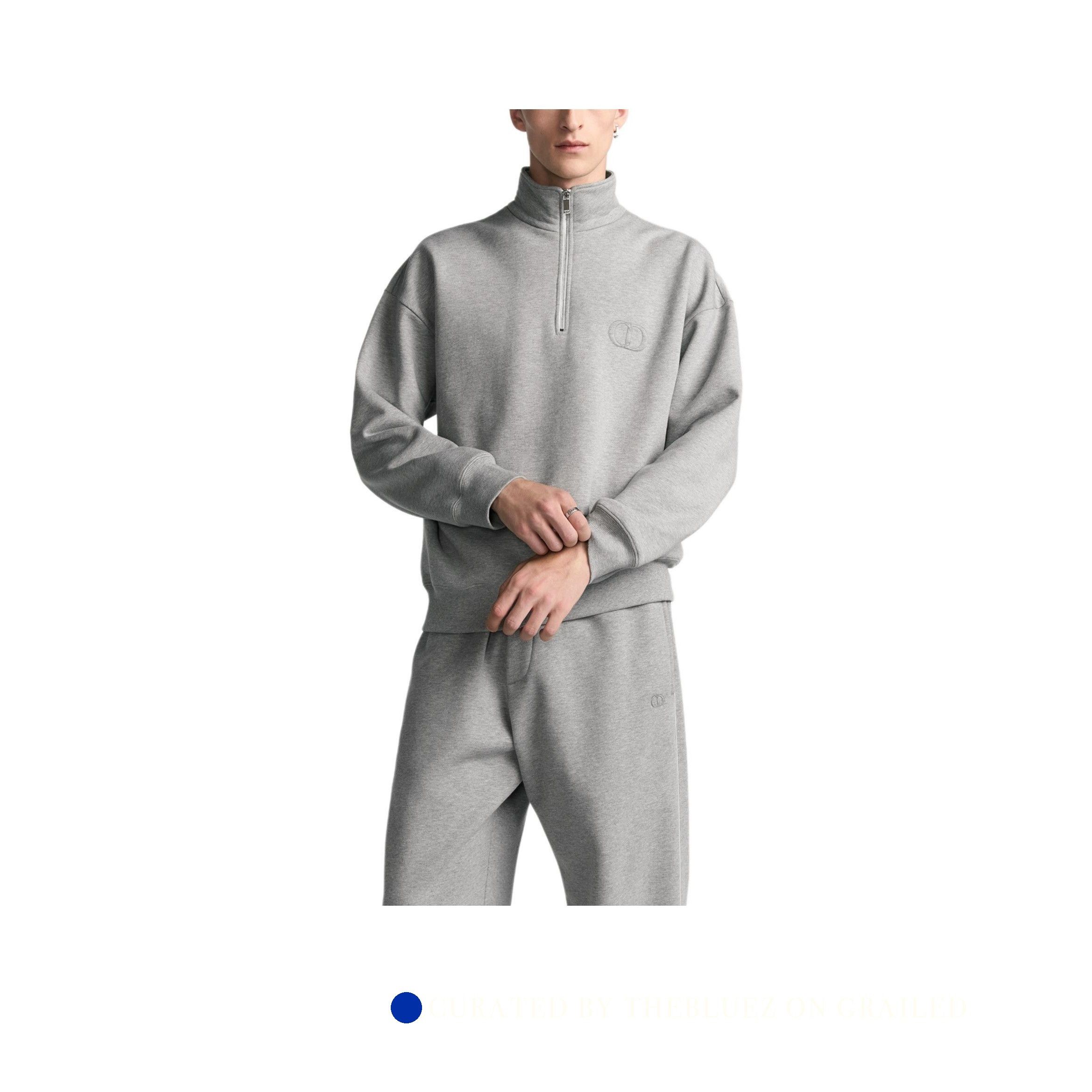 Dior Half-Zip Icon Sweatshirt in Gray Size US L / EU 52-54 / 3 - 10 Thumbnail