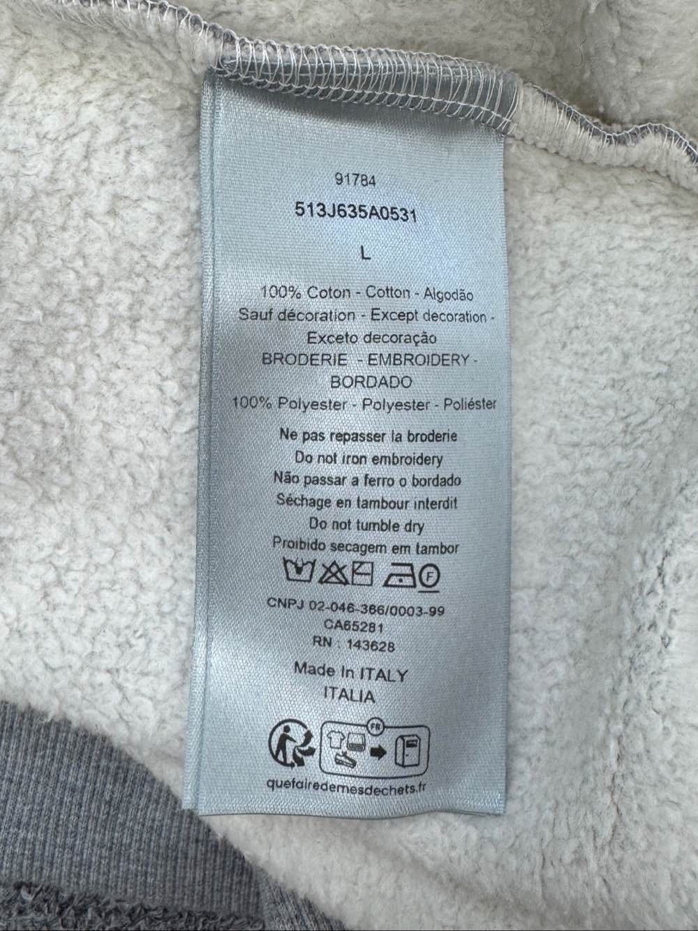 Dior Half-Zip Icon Sweatshirt in Gray Size US L / EU 52-54 / 3 - 4 Thumbnail