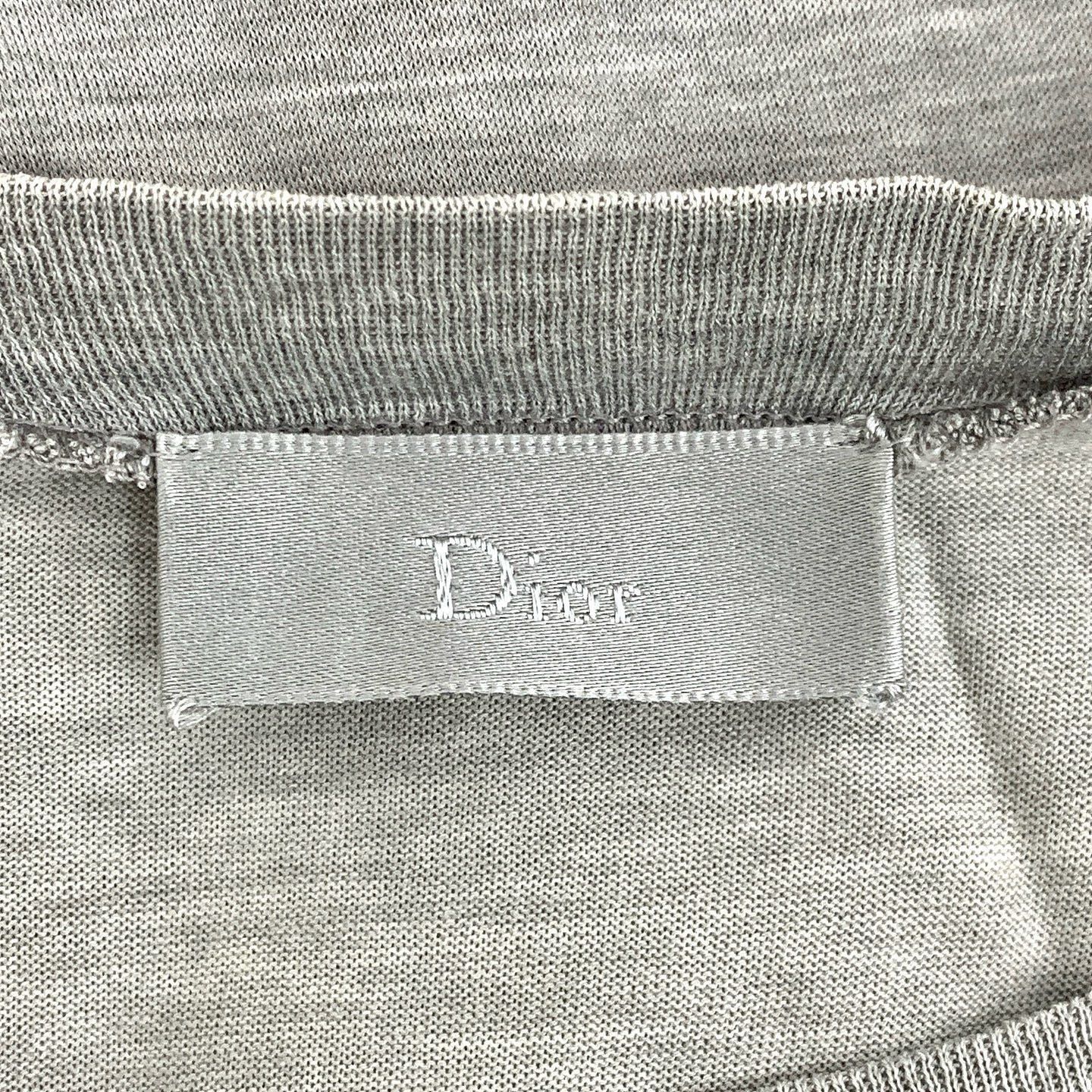Dior Gray Bee Embroidered Short Sleeve T-Shirt Size US M / EU 48-50 / 2 - 3 Thumbnail