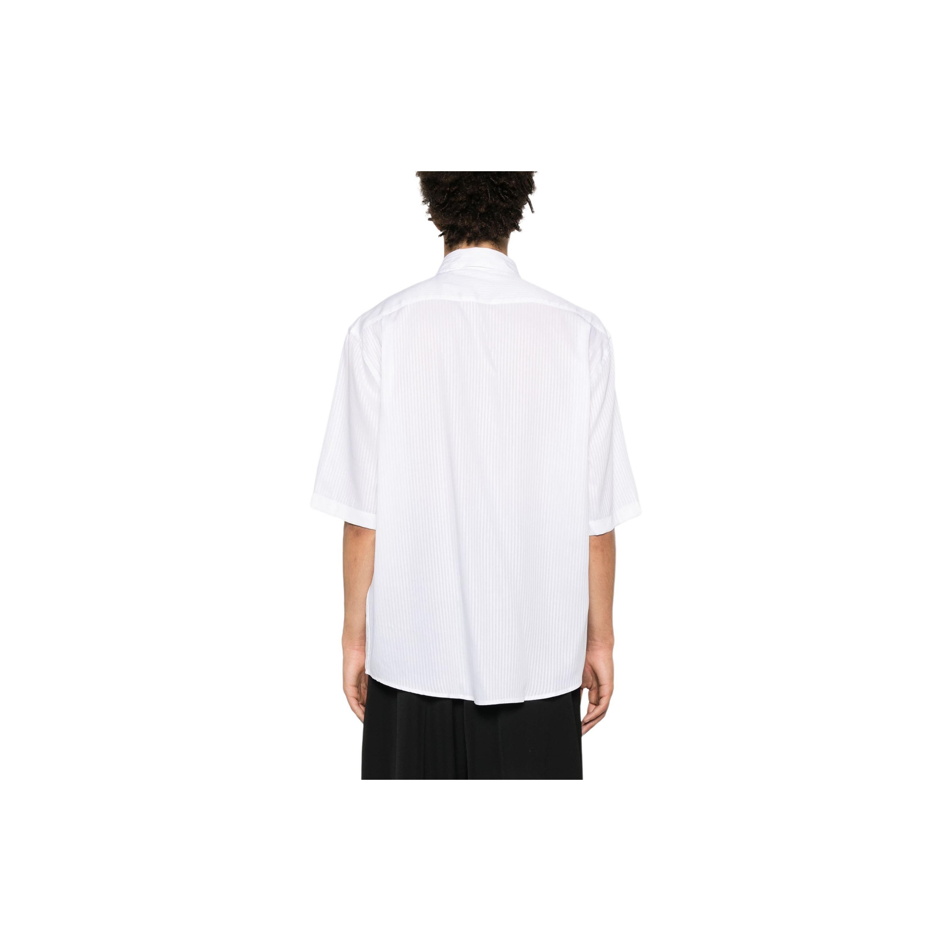 Acne Studios Striped Short Sleeve Shirt in White Size US S / EU 44-46 / 1 - 10 Thumbnail