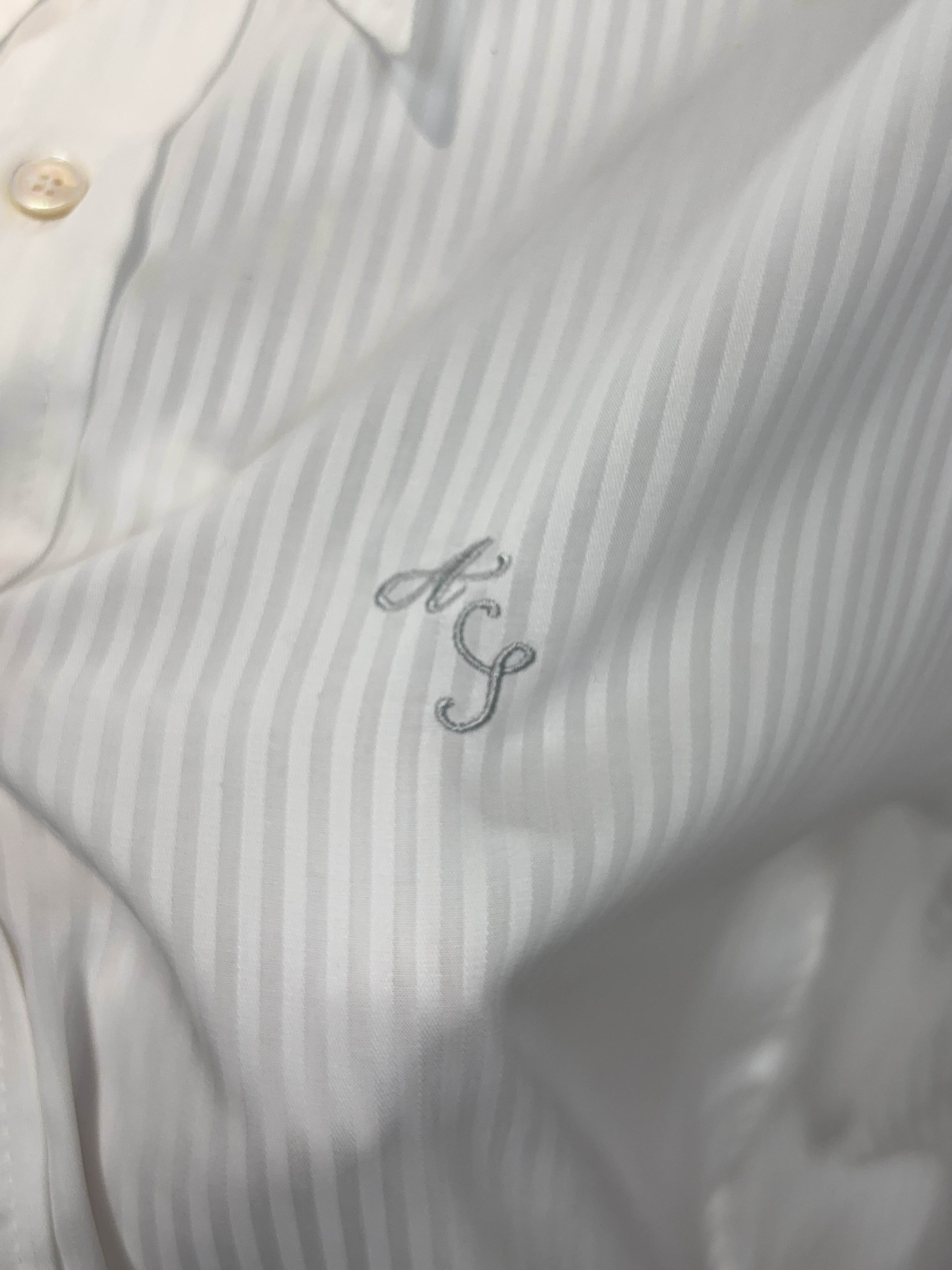 Acne Studios Striped Short Sleeve Shirt in White Size US S / EU 44-46 / 1 - 6 Thumbnail