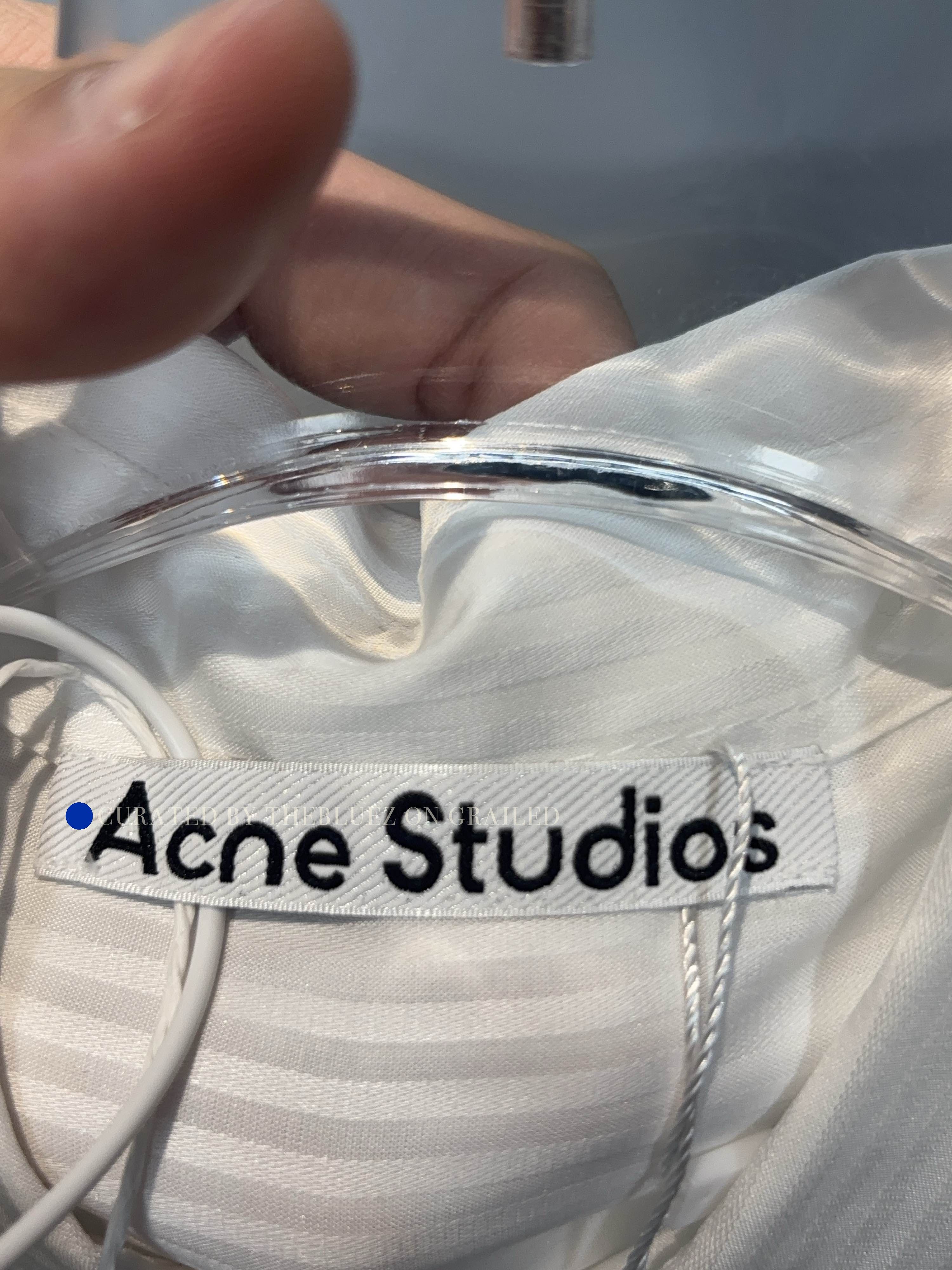 Acne Studios Striped Short Sleeve Shirt in White Size US S / EU 44-46 / 1 - 3 Thumbnail