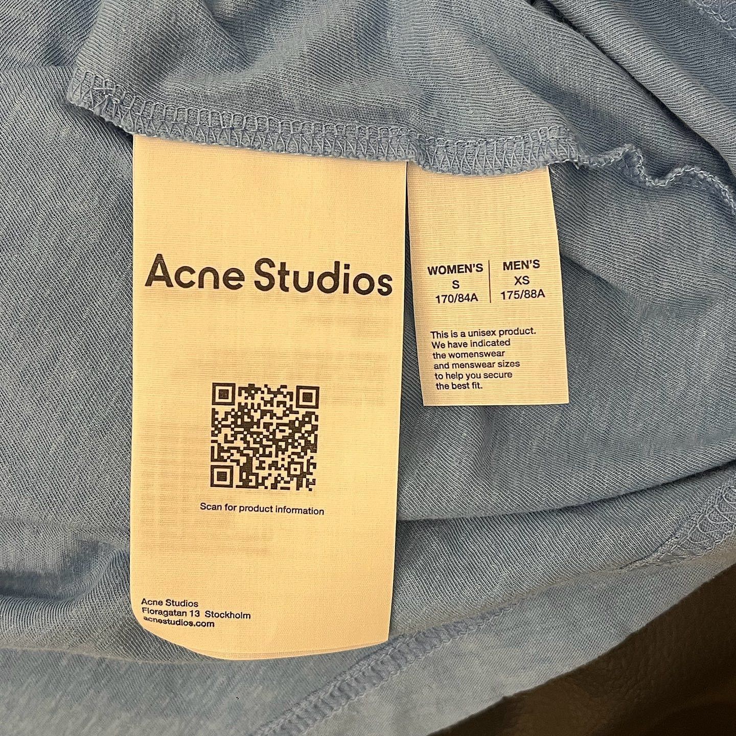 Acne Studios Stockholm 1996 Long Sleeve Tee in Blue Size US XS / EU 42 / 0 - 4 Thumbnail