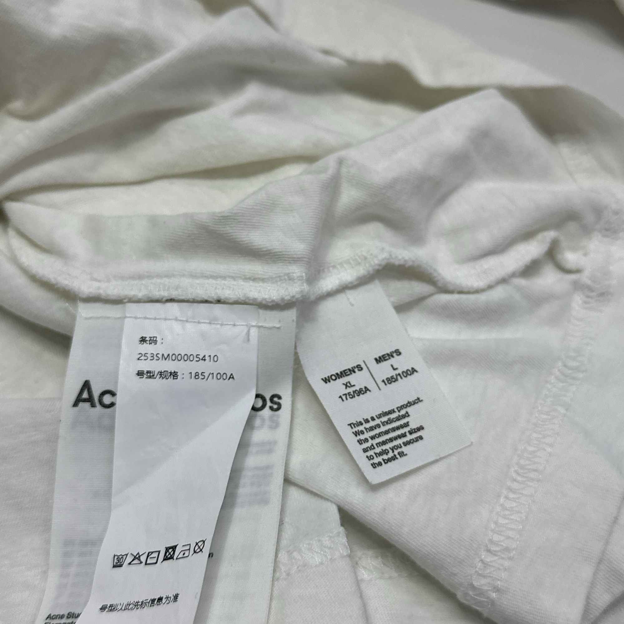Acne Studios 1996 Logo T-Shirt in White Size US L / EU 52-54 / 3 - 6 Thumbnail