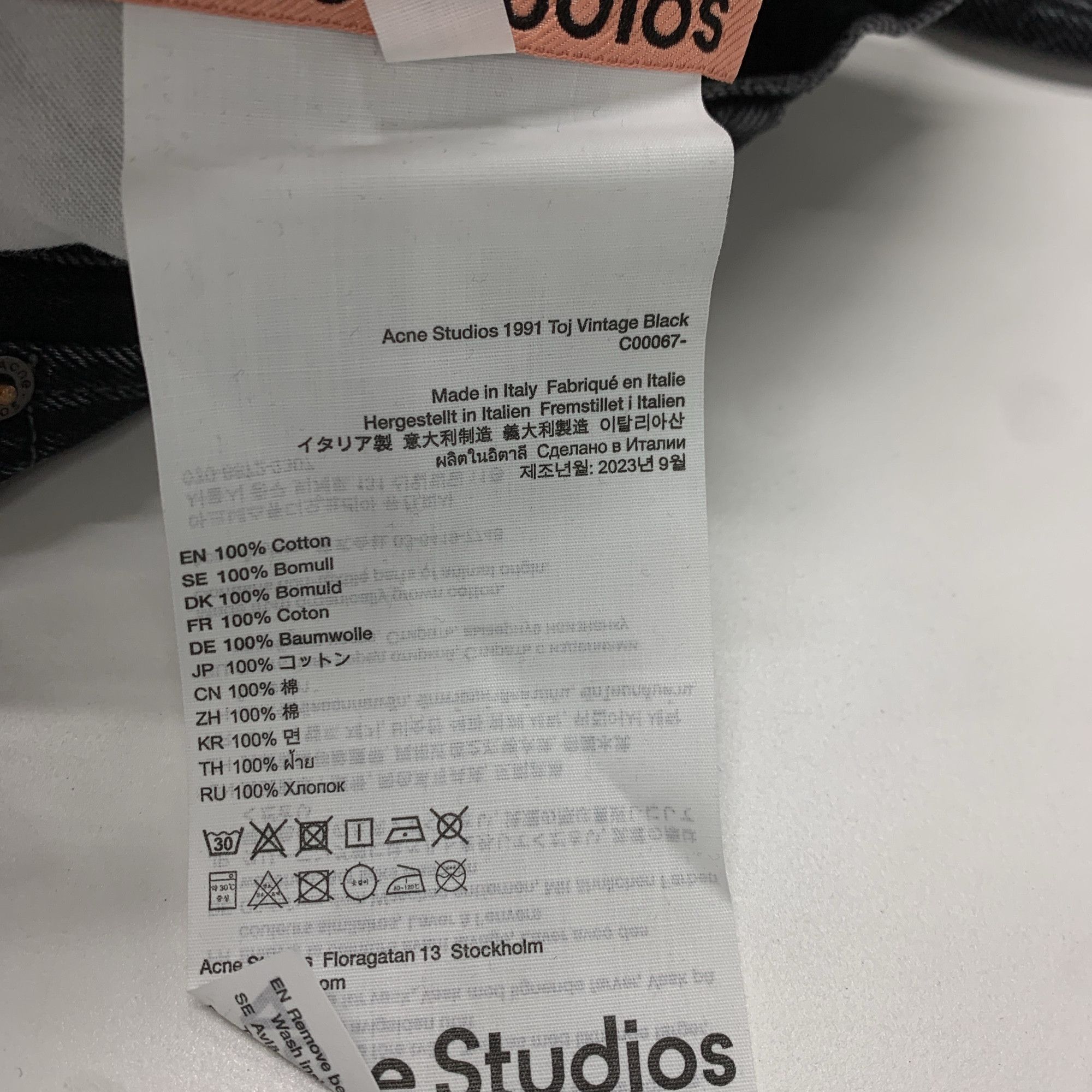 Acne Studios Vintage Black Jeans, Size 26 Size US 26 / EU 42 - 4 Thumbnail